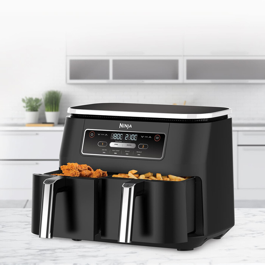 ninja foodi 4-in-1 dual zone air fryer 7.6l af200uk