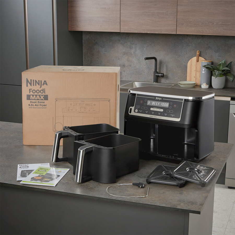 ninja foodi max dual zone air fryer with smart cook system af451uk