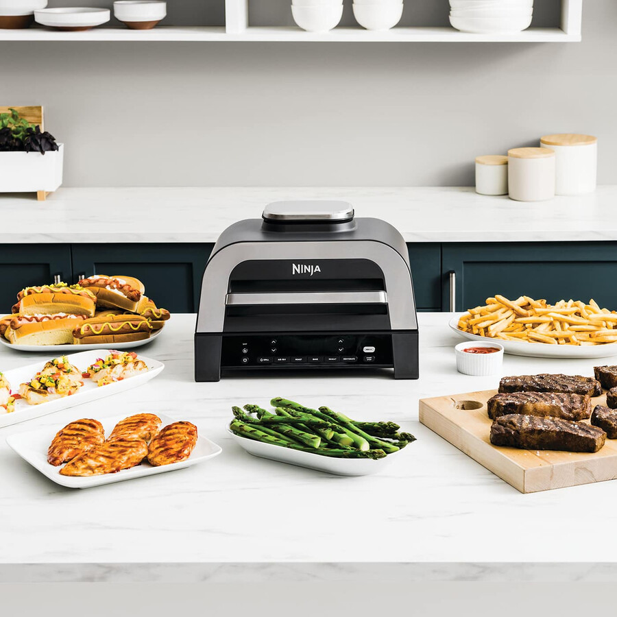 ninja 6-in-1 max grill air fryer dg551uk