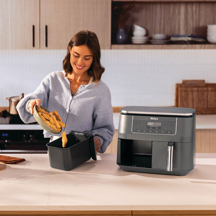 ninja 6-in-1 dual zone air fryer 7.6l dz300uk