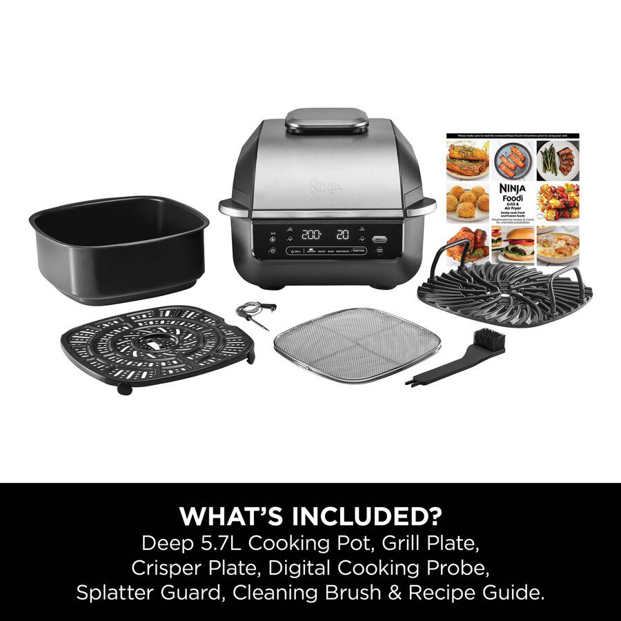 ninja 5-in-1 grill air fryer eg351uk