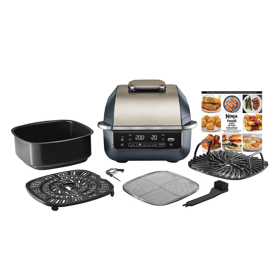 ninja 5-in-1 grill air fryer - cyber space eg351ukcyd