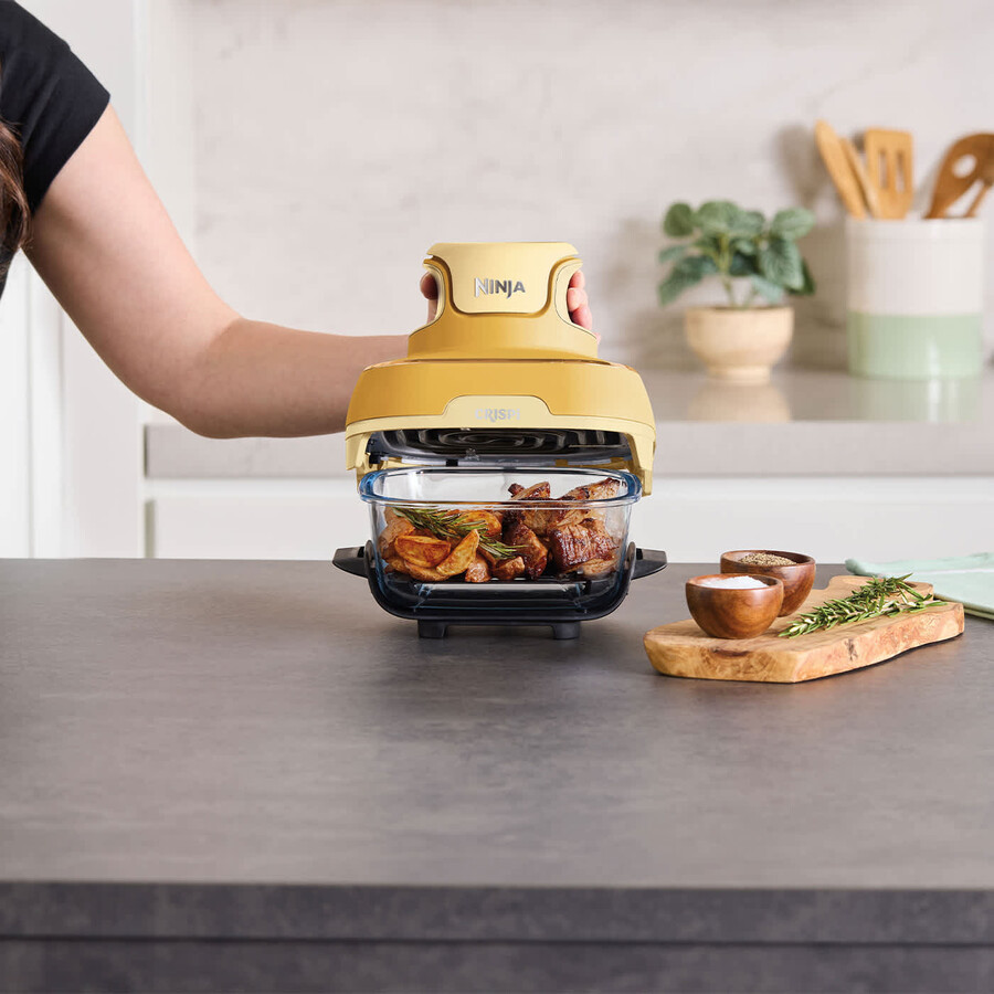 ninja crispi 4-in-1 portable glass air fryer - ginger snap fn101ukgd