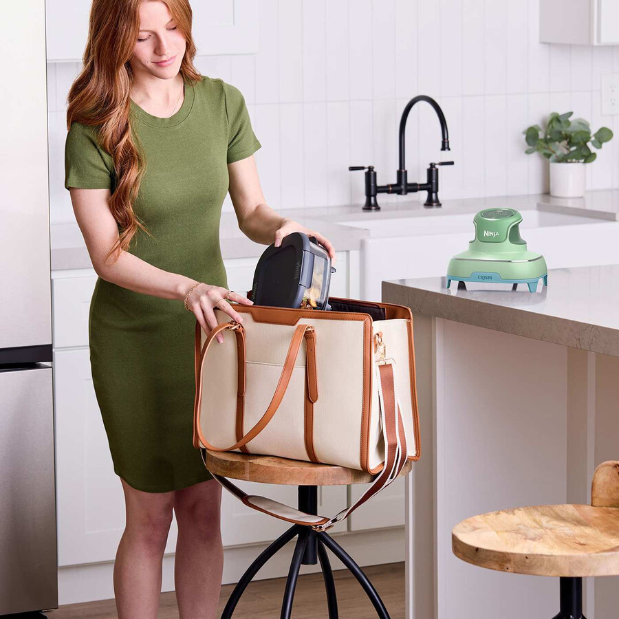ninja crispi 4-in-1 portable small glass air fryer – mint pond fn101ukgnbl