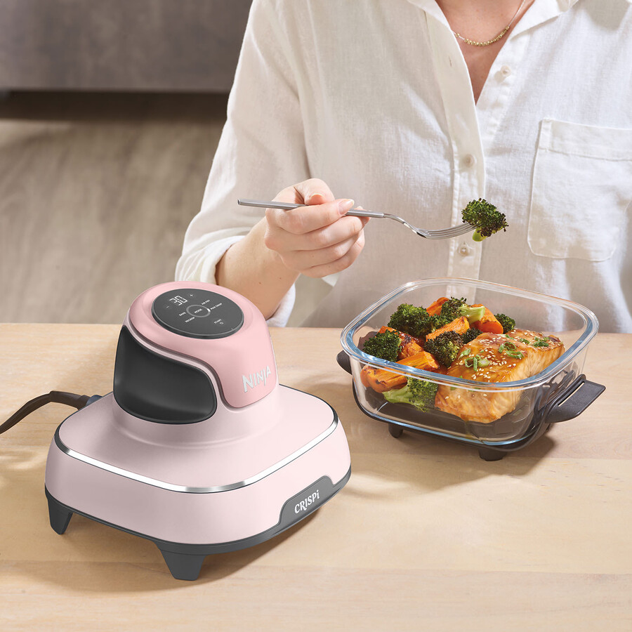 ninja crispi 4-in-1 portable glass air fryer - pink fn101ukpk