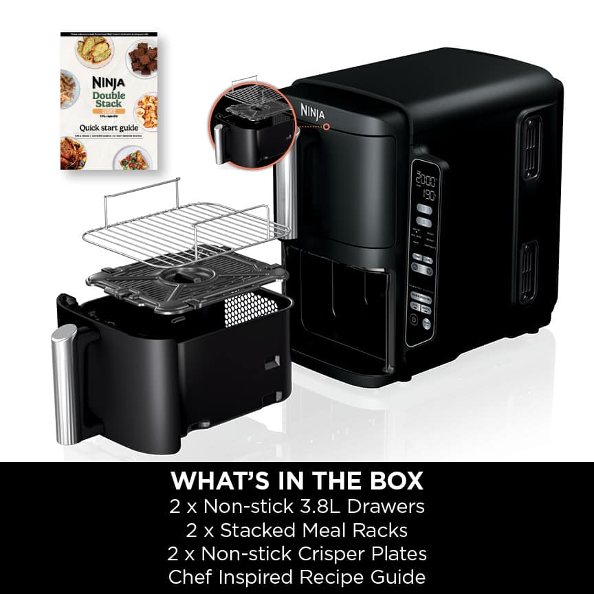 ninja double stack 2-drawer air fryer 7.6l – sl300uk