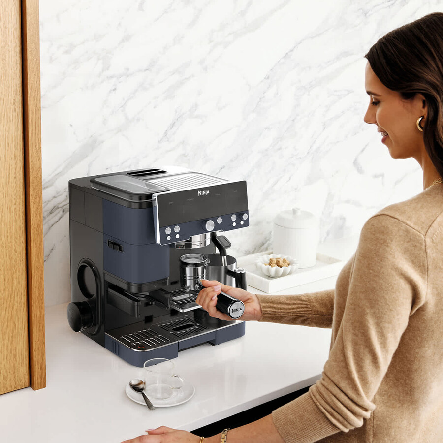 ninja luxe café premier espresso machine - cyber space es601ukcy