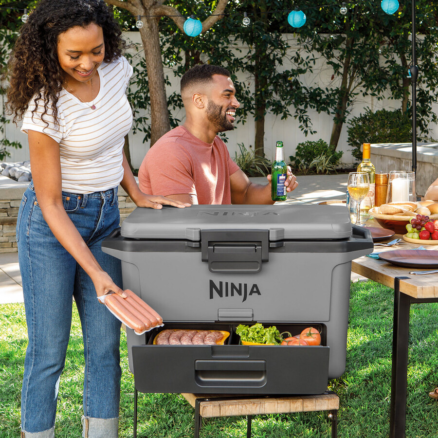 ninja frostvault 50qt47l hard cooler - slate grey fb151ukgy