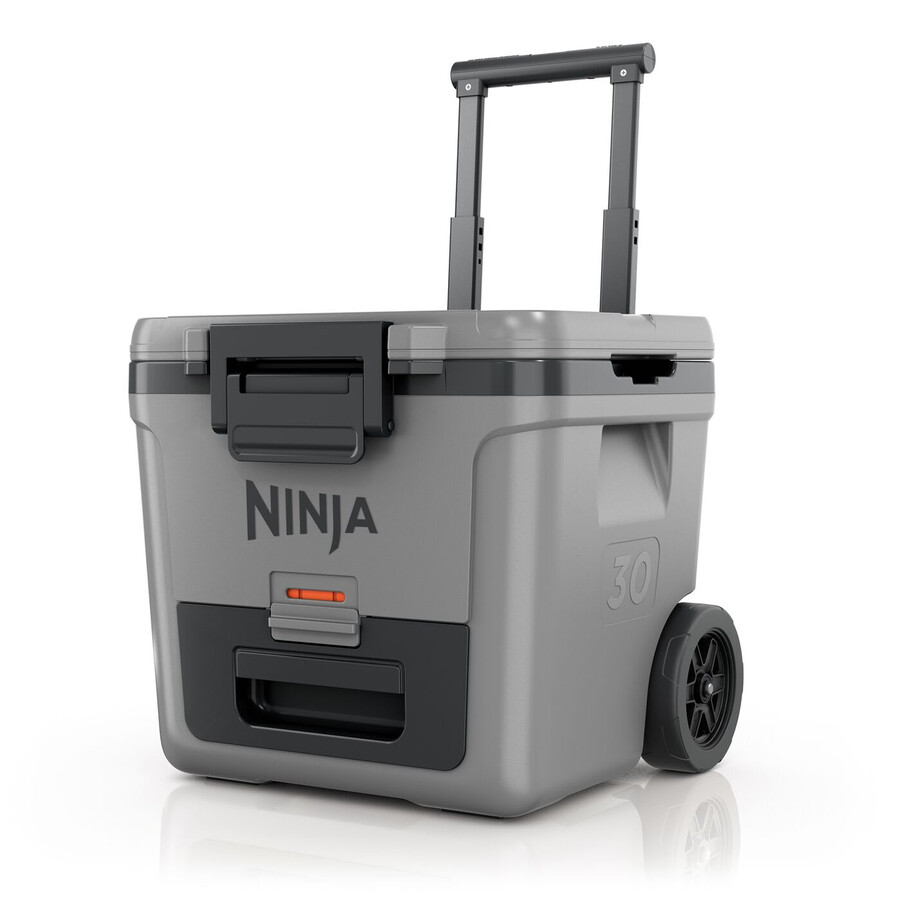 ninja frostvault 30qt28l wheeled cooler with dry zone slate grey fb230ukgy
