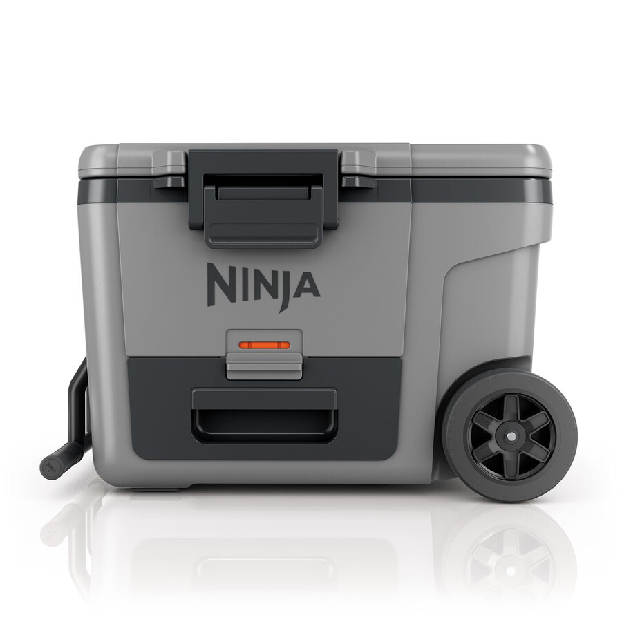 ninja frostvault 45qt42l wheeled cooler with dry zone slate grey fb245ukgy