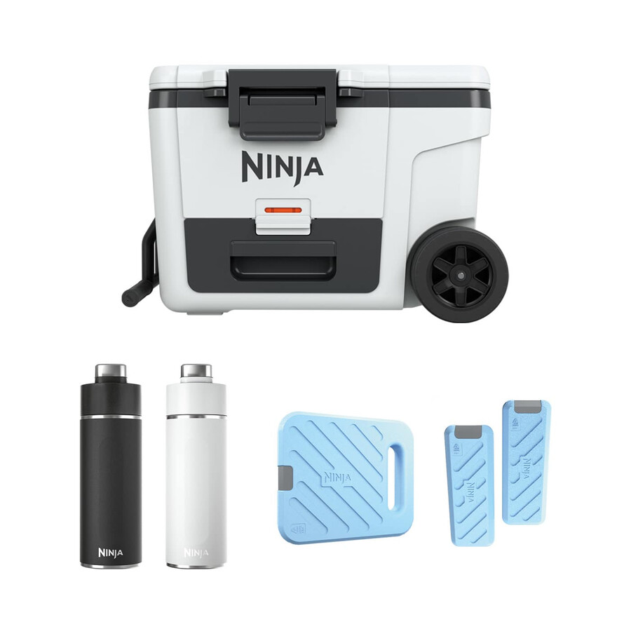 ninja frostvault 45qt42l wheeled cooler ice pack thirsti bottle bundle