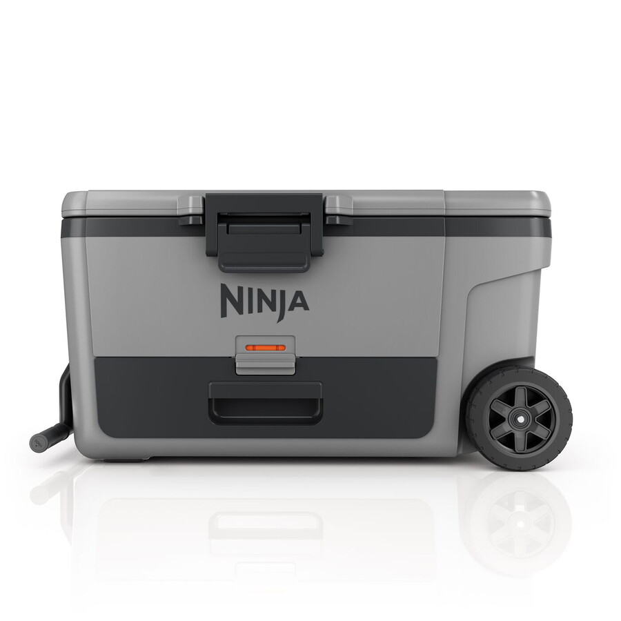 ninja frostvault 65qt61l wheeled cooler with dry zone slate grey fb265euukgy