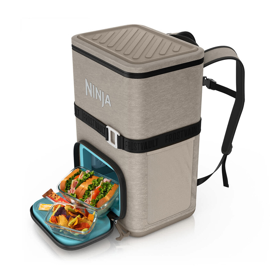 ninja frostvault go 23 litre 36-can backpack soft cooler - birch beige