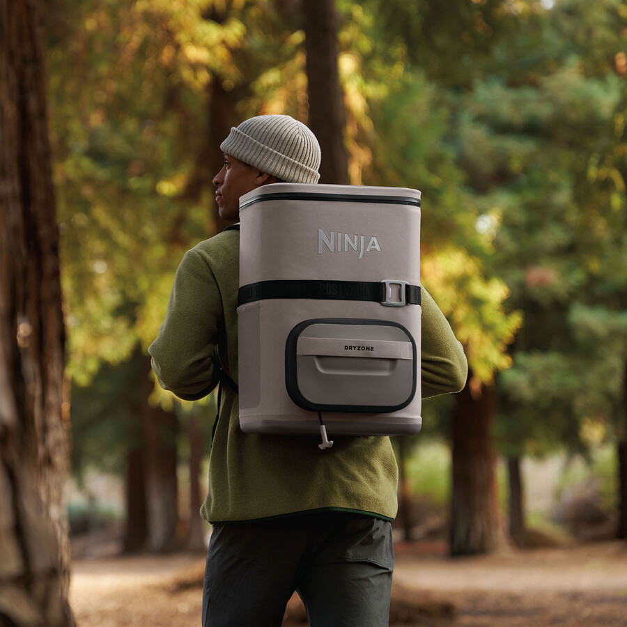 ninja frostvault go 23 litre 36-can backpack soft cooler - birch beige