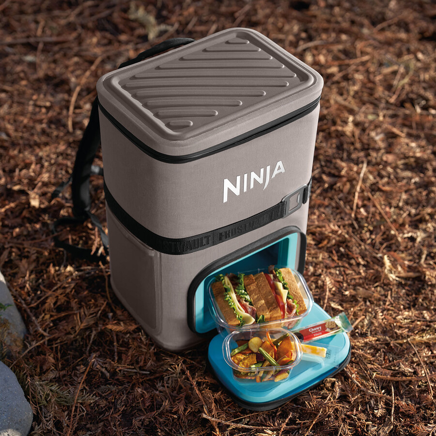 ninja frostvault go 23 litre 36-can backpack soft cooler - birch beige