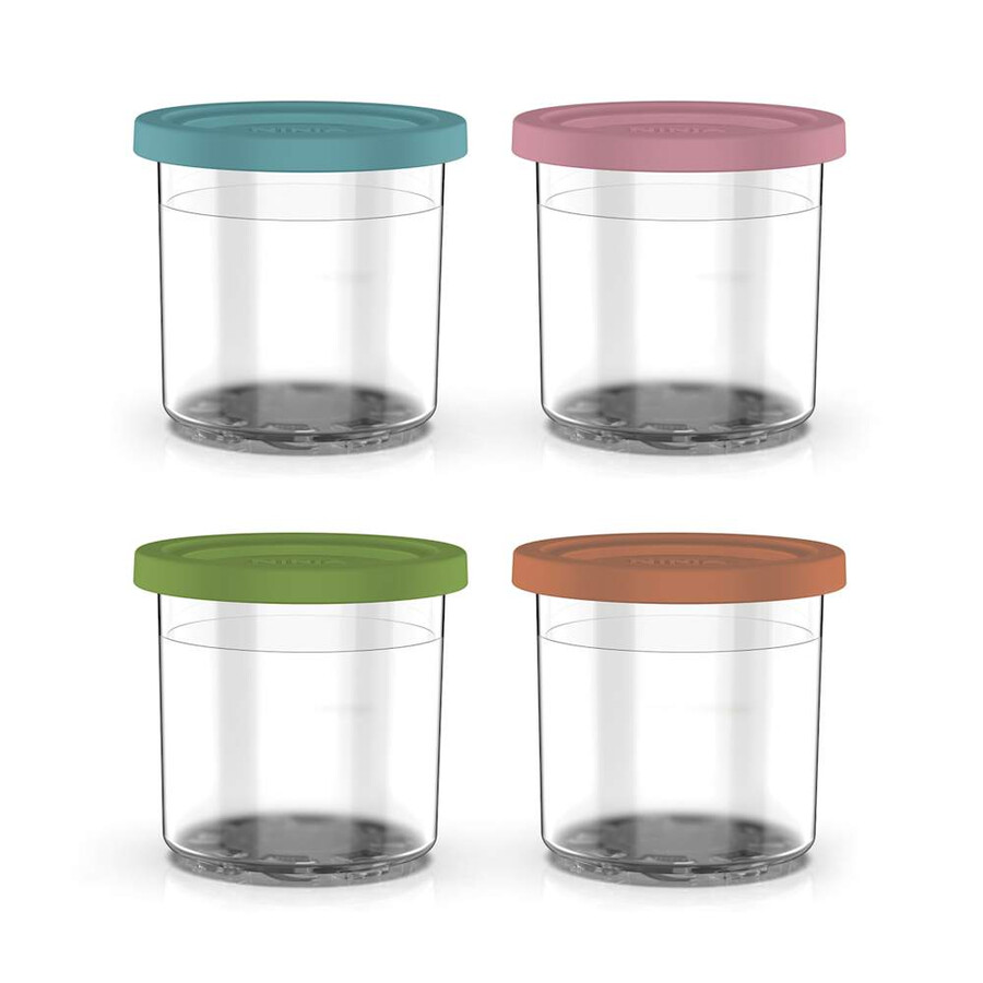 ninja ice cream maker dessert tubs with coloured lids set of 4