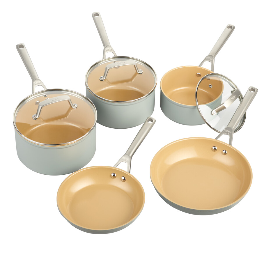 ninja extended life ceramic 5-piece frying pan saucepan set - cw95000euukdb
