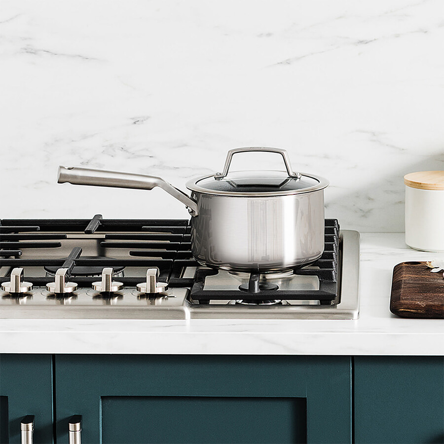 ninja zerostick stainless steel 3-piece pan set - c63000uk