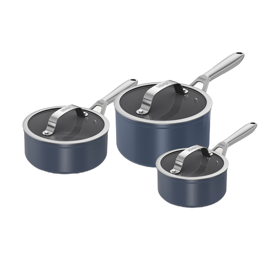 zerostick ceramic pro - 3pc sauce pan set - midnight blue