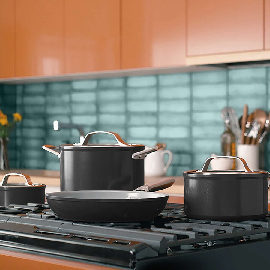 zerostick ceramic pro - 3pc sauce pan set - midnight blue