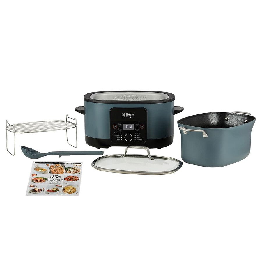 ninja foodi 8-in-1 possiblecooker slow cooker multi-cooker sea salt grey mc1001uk